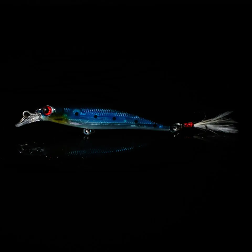 WALK FISH 1 шт. 9 см/8 г блесна рыболовные приманки Лазерные рыболовные воблеры кренкбейт с VMC крючками морской бас/Щука/форель искусственная приманка - Цвет: F 6