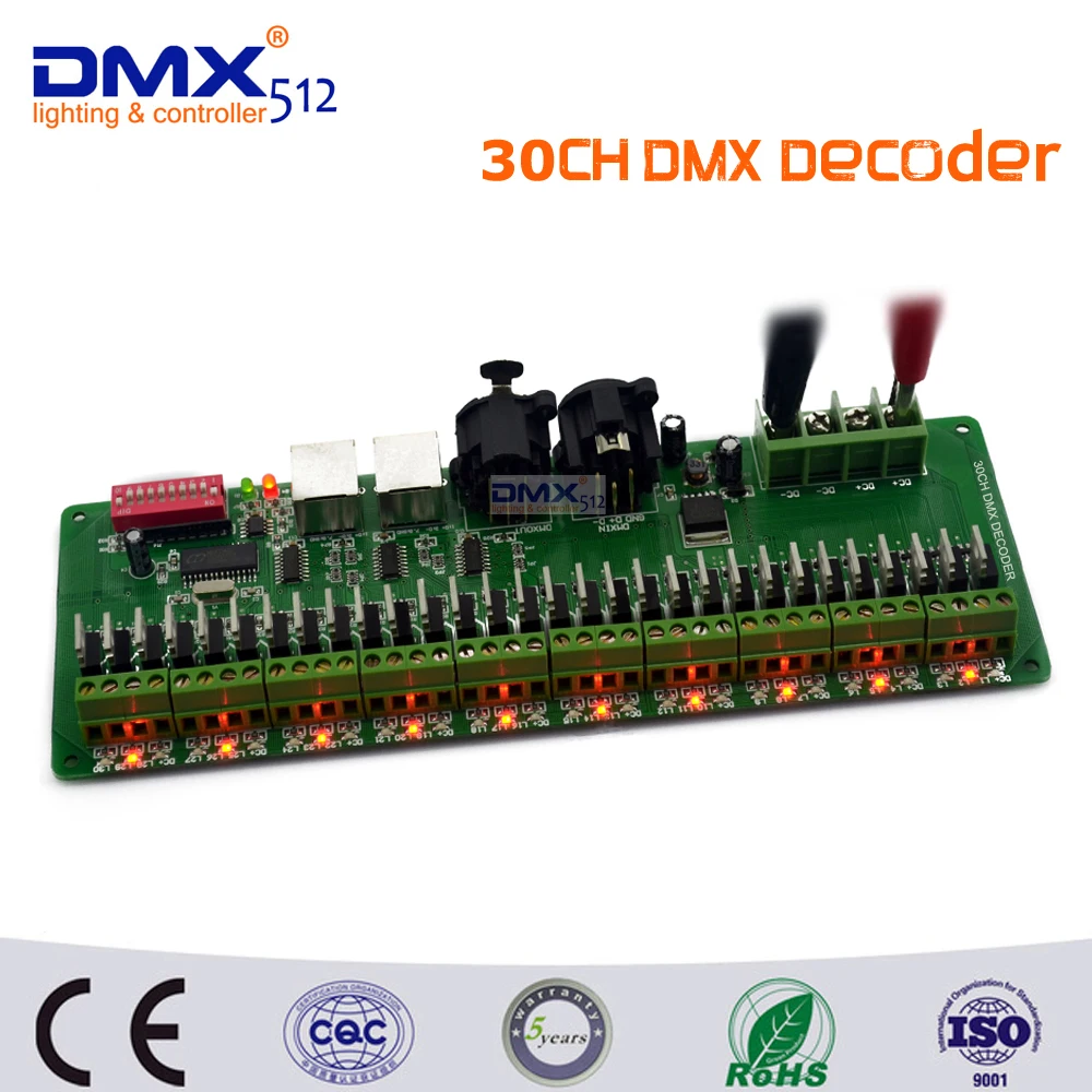 DHL Бесплатная доставка 30 каналов простой контроллер DMX rgb со светодиодной лентой