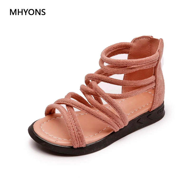 Mhyons/2018 Новые Детские Обувь для девочек летние дети Сандалии искусственная кожа