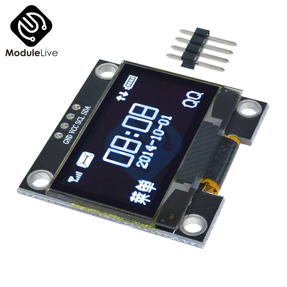 4PIN 1 3 &quot1 дюймов IIC I2C серийный 128x64 SSH1106 OLED ЖК дисплей белый/синий экран модуль для