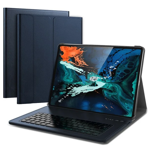 Для iPad Pro 12,9 дюйма чехол для планшета Съемный беспроводной США Клавиатура Кожаный флип-чехол для iPad Pro 12,9 смарт-чехол - Цвет: 02