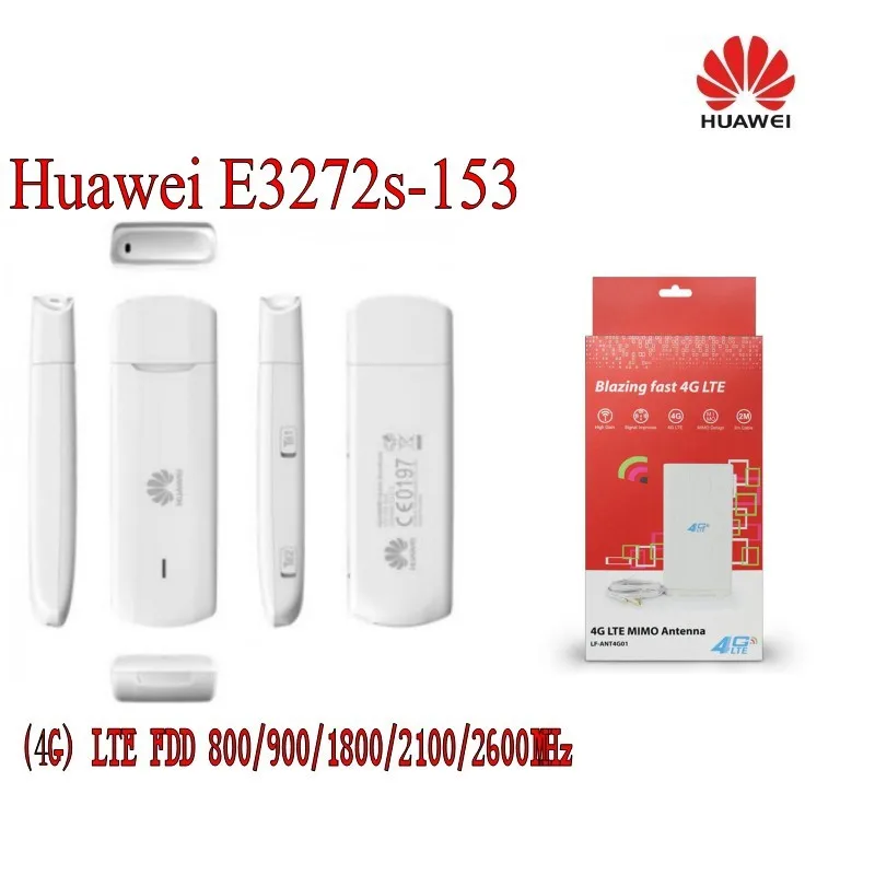 Huawei флуоресцентный FDD800/900/1800/2100/2600 МГц Cat4 150 Мбит/с беспроводной USB модем + 4g антенна