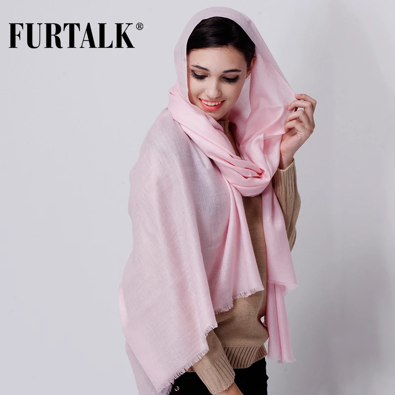 FURTALK Женский шерстяной шарф-плед | Аксессуары для одежды