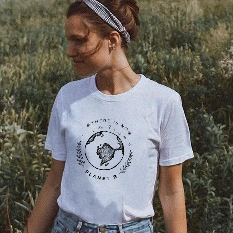 Футболка с принтом &quotнет планеты B&quot гранж футболки рисунком Tumblr топы рубашки