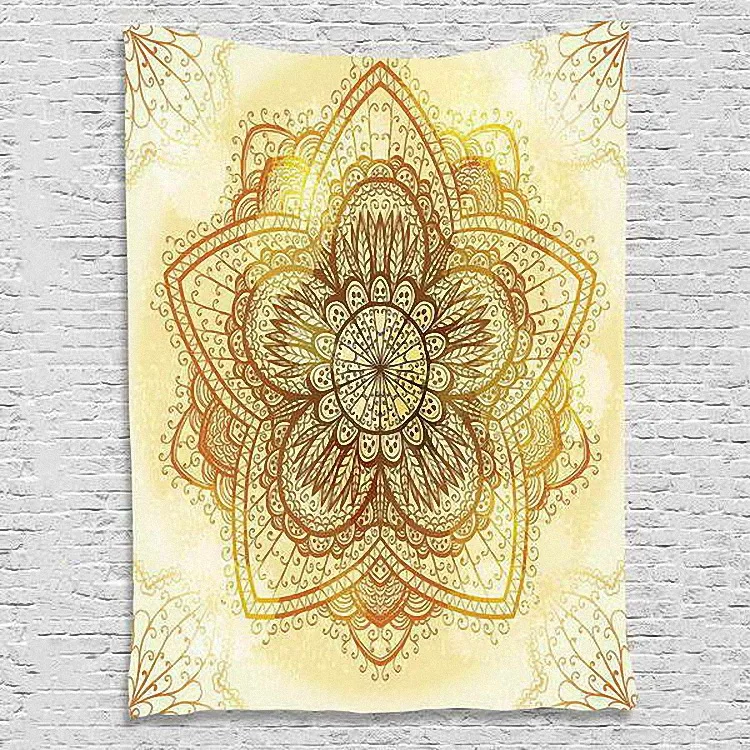 

2021 Polyester Mandala Tapestry Wall Hanging Yoga Mat Blanket India Elephant Home Wall Decor Bohemia Beach Mat Picnic Cloth