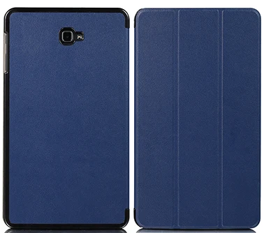 PC-Dark Blue Чехол для samsung Galaxy Tab A 10,1 SM-T580 T585 из искусственной кожи чехол для планшета с функцией автоматического сна/пробуждения чехол для samsung Galaxy Tab A6 10,1 чехол - Цвет: PC-Dark Blue