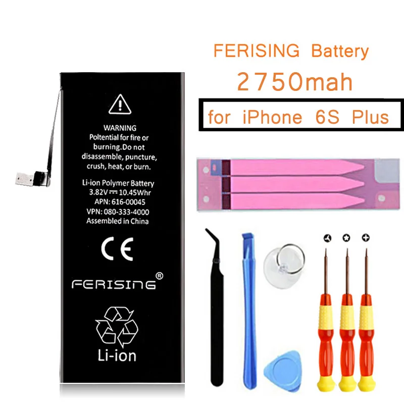 2020 100% оригинальный FERISING Новый аккумулятор для телефона Apple iPhone 6S Plus емкость 0 цикл