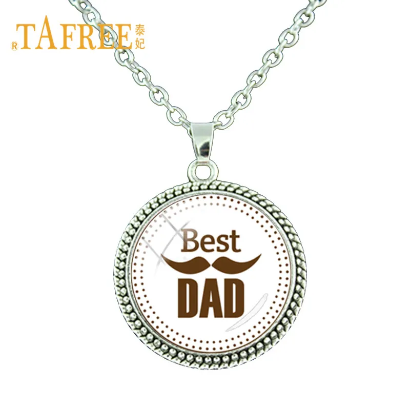 Ожерелье с подвеской TAFREE Love Best Dad подвеска длинной цепочкой для мамы/папы подарок