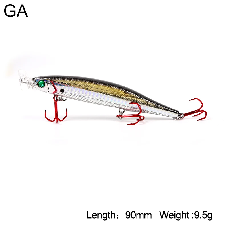 9cm-9.5g-GA Kingdom рыболовные приманки жесткие приманки попперы гольян и карандаш 4 губы сделать 5 различных действий переключаемые рыболовные снасти модель 5345 - Цвет: 9cm-9.5g-GA