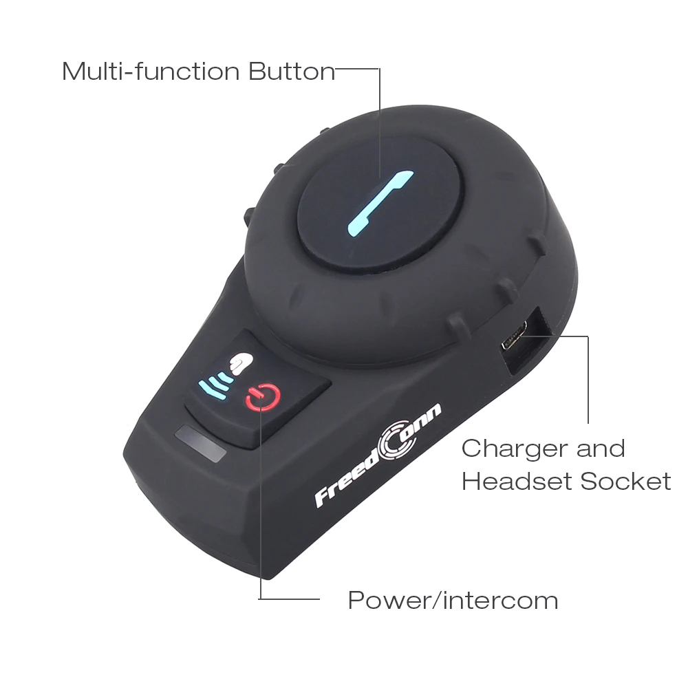 1 шт. FreedConn FDCVB Bluetooth мотоциклетный шлем домофон Водонепроницаемый FM Мото Переговорные Гарнитуры 2 гонщиков мягкий или жесткий микрофон