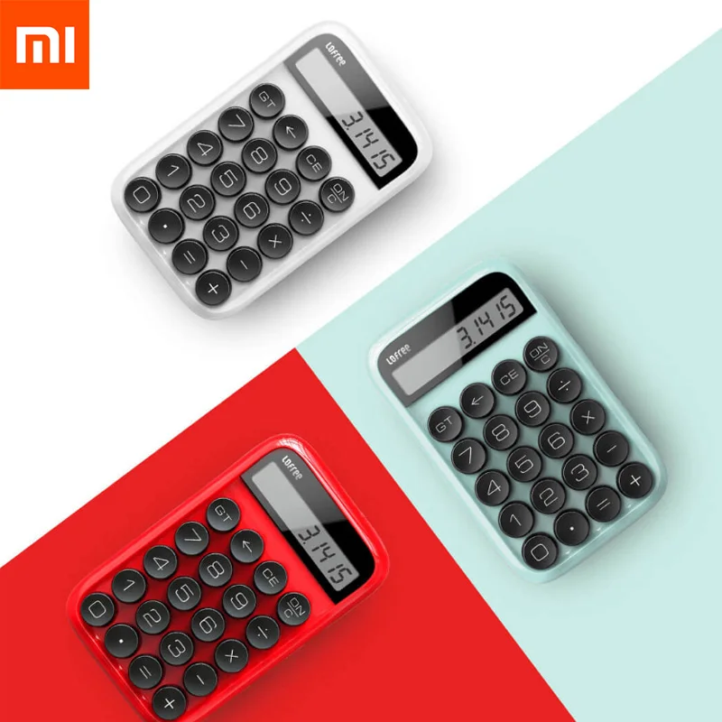 3 цвета Xiaomi Youpin Lofree калькулятор винтажный распакованный съемный колпачок интеллектуальное выключение студенческий офис расчет