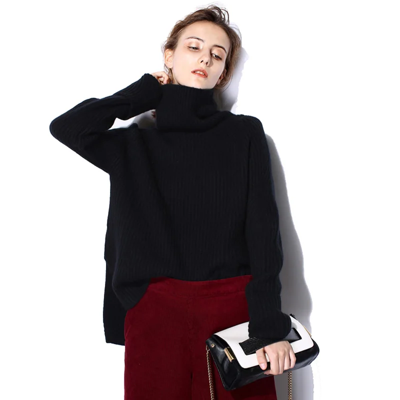 Свитер кашемировый Женский асимметричный с отложным воротником | Женская одежда