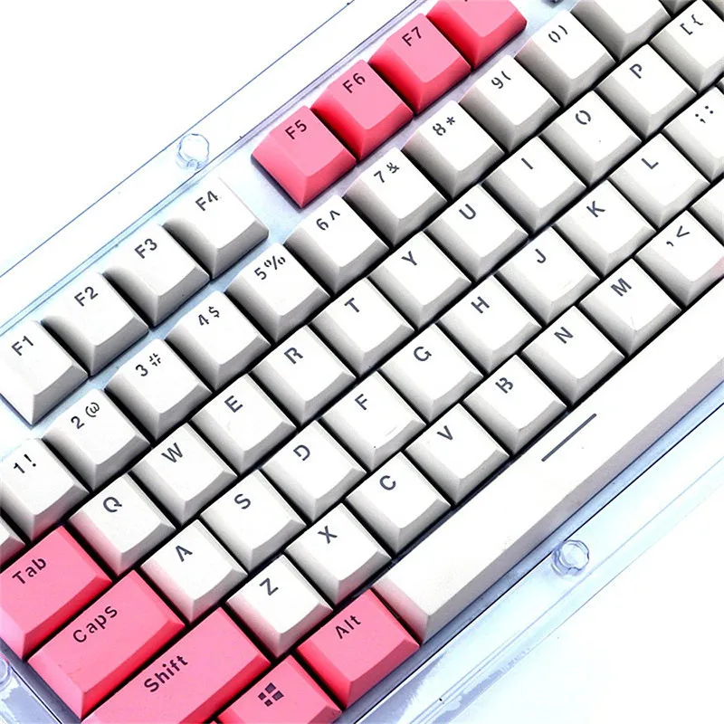 Полупрозрачная клавиатура Double Shot PBT 104 колпачки для клавиш с подсветкой