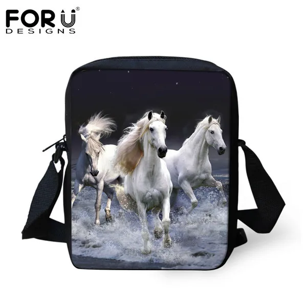 FORUDESIGNS, Женская Мини сумка через плечо, Ретро стиль, 3D, волк, кошка, женская сумка стрейч на плечо для дам, сумка-мессенджер, Mochila Infantil - Цвет: w1109E