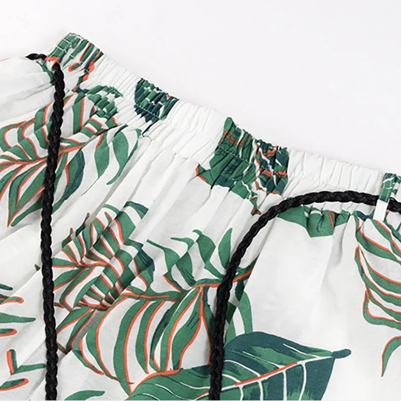 Большие женские летние повседневные богемные широкие брюки в стиле ретро с