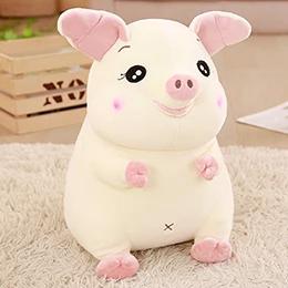 30cm doll Улыбающийся поросенок Мягкая Плюшевая Кукла Животные сидя Копилка плюшевые игрушки мягкие белые свиньи и Plushie детей друзей подарок 30/40/50 см - Цвет: 30cm doll