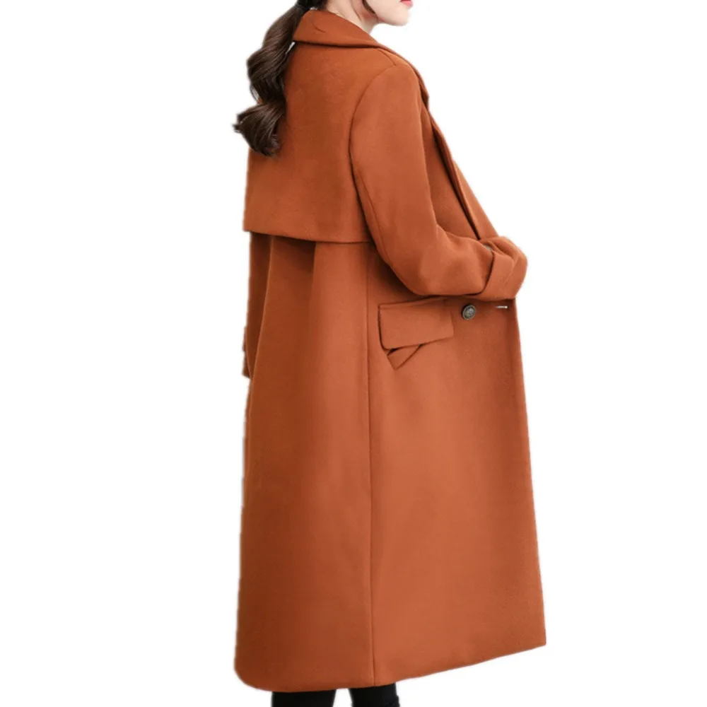 

Lisa Colly Fashion Women Winter Warm Wool Blends Long Sleeve Coats Overcoat WomensThickening Woolen Coat Jacket Outwear