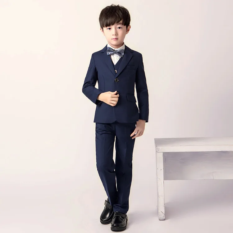 2018 Брендовые повседневные смокинги для мальчиков весенний однотонный детский