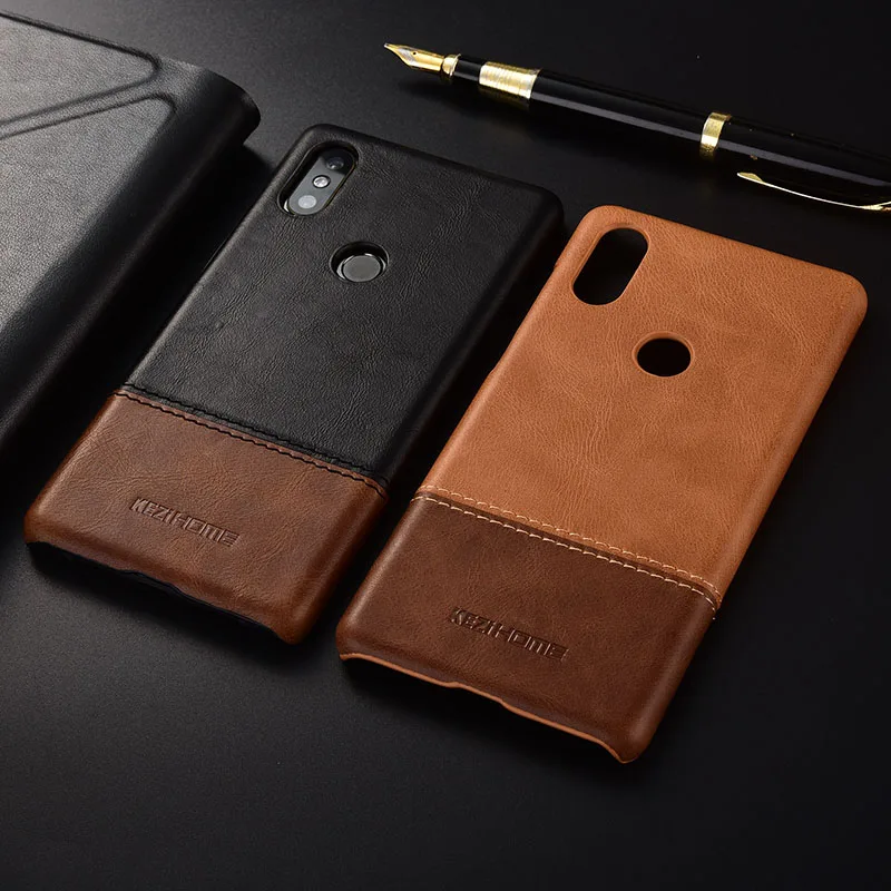 Для Xiaomi Mi Mix 2S Чехол Жесткий для задняя крышка тонкий из натуральной кожи с