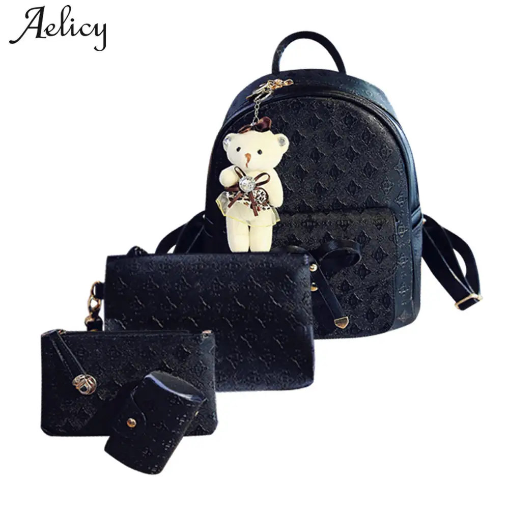 Aelicy 4 шт./компл. маленькие женские рюкзаки школьные сумки для девочек-подростков