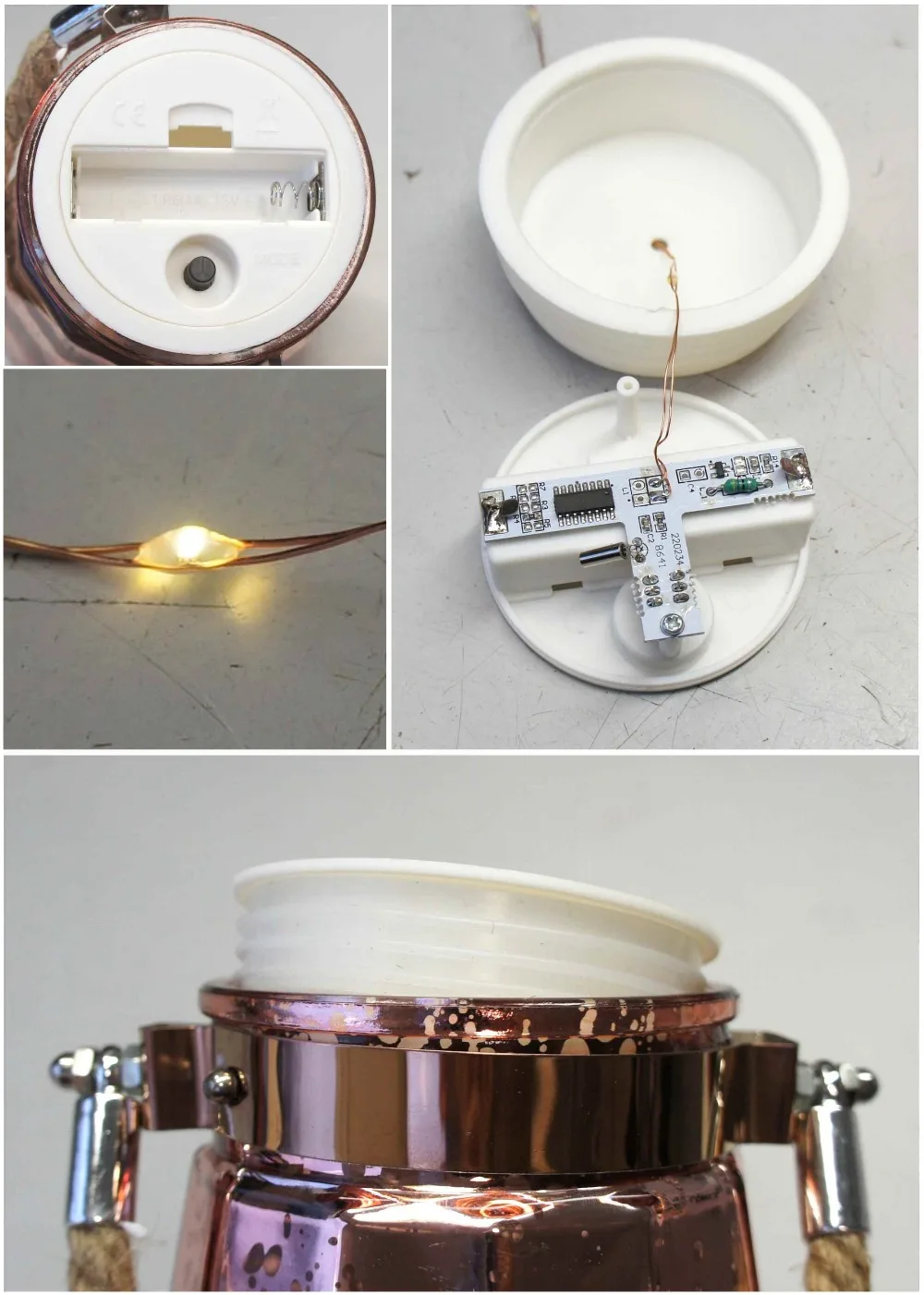 Гостиная банку Крытый Открытый Батарея управлением Jar свет с таймером |