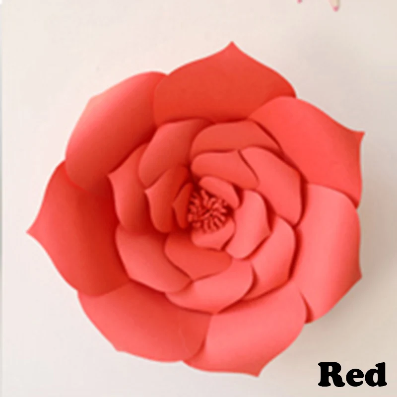 30 см/40 см DIY цветные бумажные цветы фон декоративные искусственные цветы для взрослых Свадьба для вечеринки по случаю Дня Рождения украшения для детей - Color: Red
