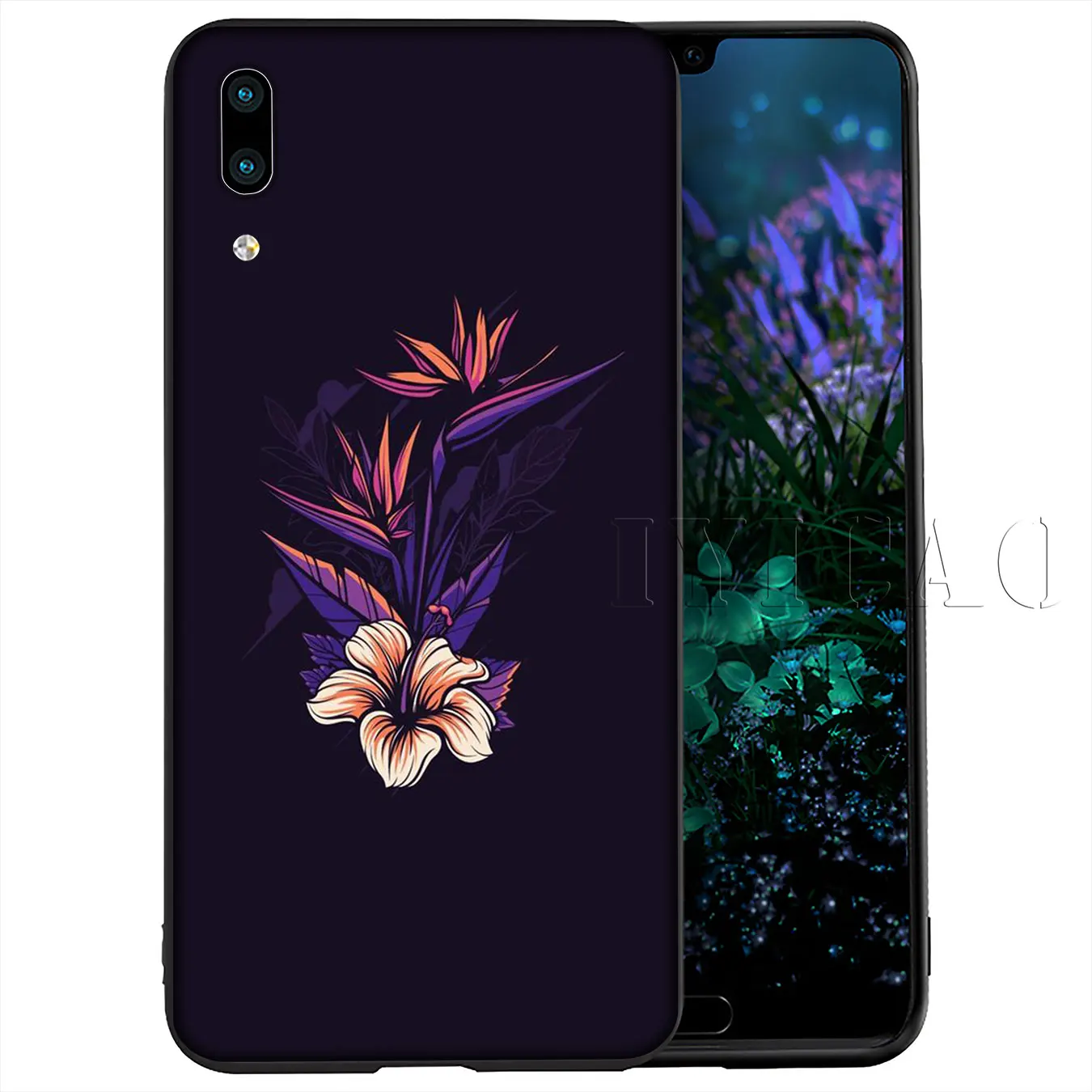 IYICAO Черный Розовый Мягкий силиконовый чехол для телефона Huawei Y9 Y7 Y6 Prime 2019 Honor 20 8C 8X 8