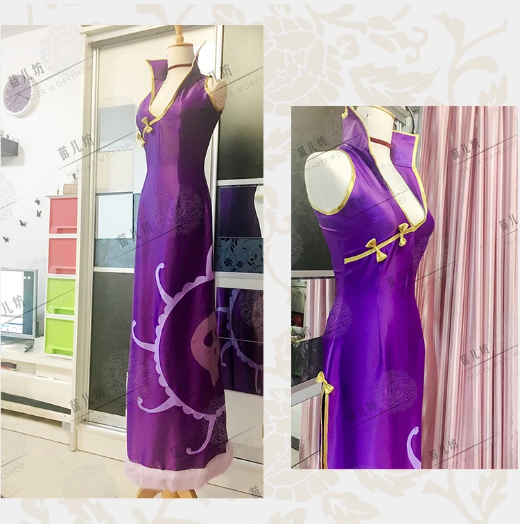 Элегантная версия одна деталь Боа Хэнкок косплэй cheongsam платье Костюм
