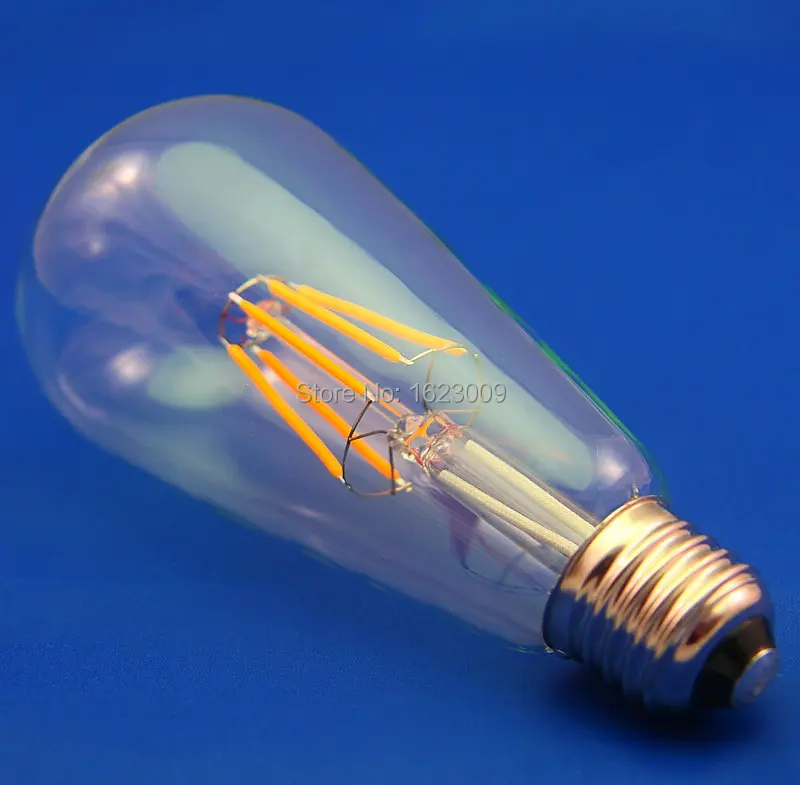 

Antique Vintage Edison light Bulb 4W/6W 220V/110v radiolight ST64 LED Filament Lamp Squirrel cage Tungsten Wholesale 40pcs/lot