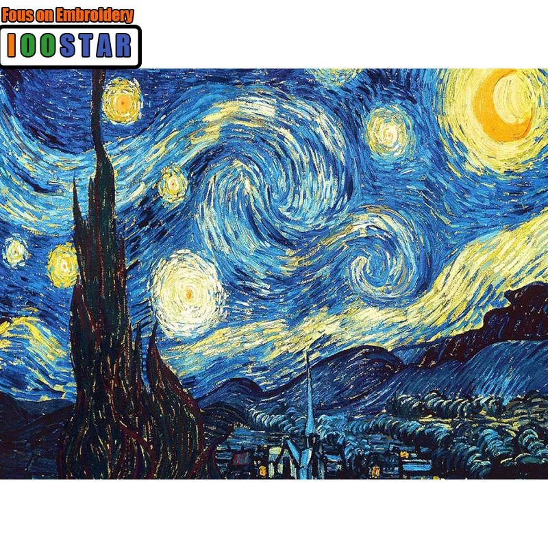 

Home Decoration DIY 5D Diamond Embroidery Van Gogh Starry Night Cross Stitch kits Abstract Oil Painting Resin Hobby Craft