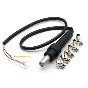 Термофен с ручкой для паяльной станции 850, фен для пайки + насадки 5 шт.