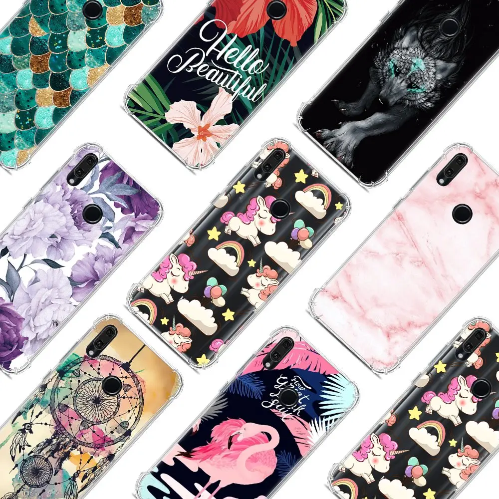 TPU Silicone Phone Cover For Huawei Y9 Prime 2019 P Smart Z Colorful Design Back Stylish Painted Soft Case |
