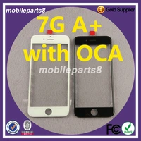 100pcs dhl free shipping glass with frame oca for iphone 7 4 7 front screen outer glass with frame and oca