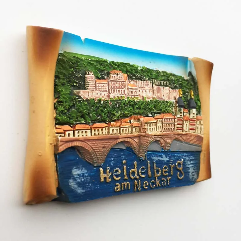 Германская туристическая Культурная столица Heidelberg древняя карта моста