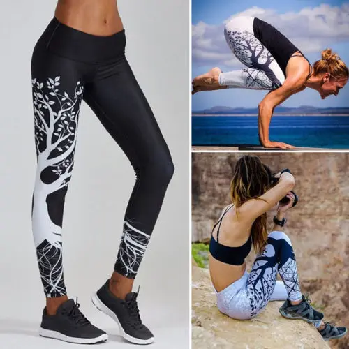 

Womens Sporting Yo-ga Skinny Elastic Leggings High Waist Slim Trousers Leggings