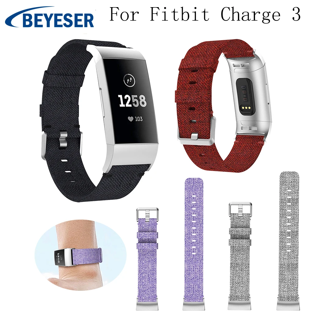 Ремешок Nylo для часов Fitbit Charge 3 сменный спортивный браслет fitbit 3|Ремешки часов| |