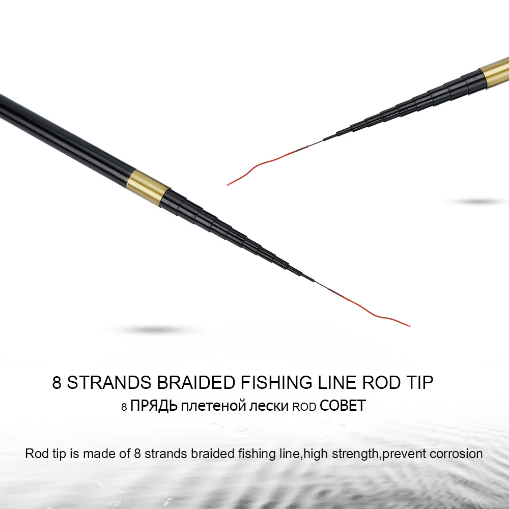 Goture карбоновая удочка для ловли карпа телескопическая сверхлегкая ручная Удочка