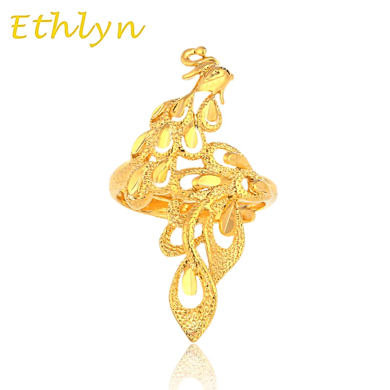 Золотое кольцо Ethlyn дизайн Феникс Дубай ювелирные изделия Обручальные изменяемые