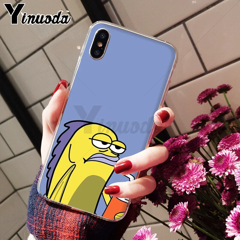 Yinuoda анимация милый Губка Боб ТПУ мягкий резиновый чехол для телефона iPhone 8 7 6 6S Plus