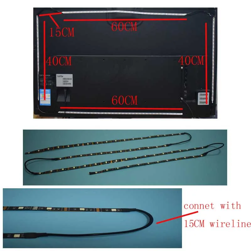 5050 SMD RGB USB зарядное устройство Светодиодная лента 5 в постоянного тока кабель
