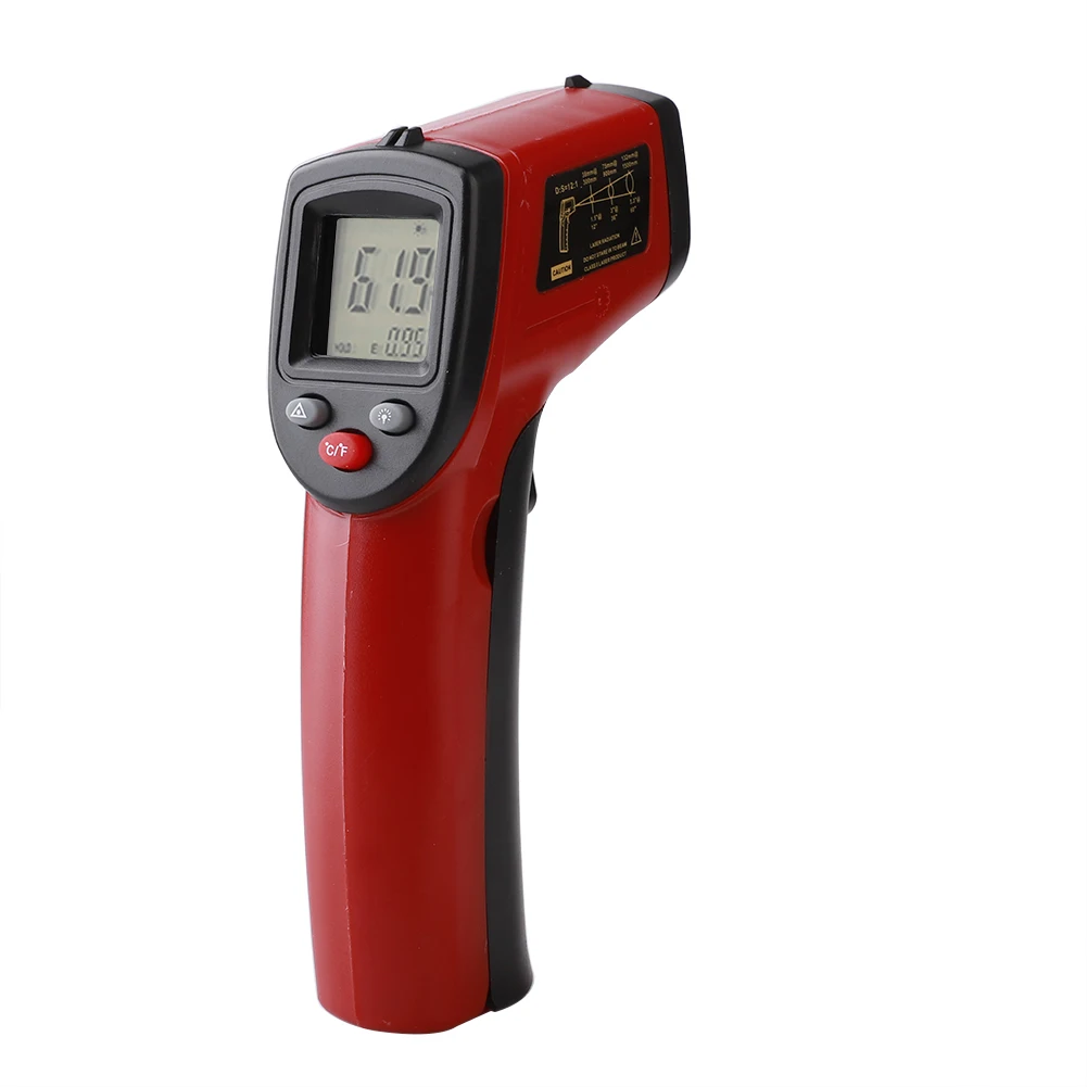 red Цифровой GM320 GM550 Инфракрасный термометр бесконтактный пирометр ИК лазерная точка пистолет с подсветкой без батареи - Цвет: red