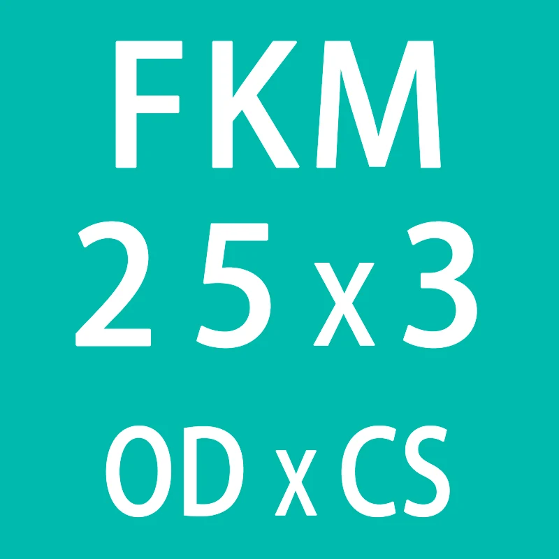 5 шт./лот резиновое кольцо зеленый FKM уплотнительное кольцо OD21/22/23/24/25/26/27/28/29/30*3 мм Толщина уплотнительное кольцо масло для уплотнения кольцо топлива прокладка шайба - Цвет: OD25mm