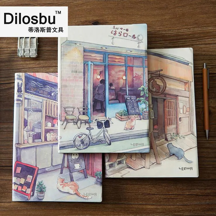 Dilosbu дорожный блокнот цвет внутри страницы Обложка с рисунком A5 дневник Книга 2019