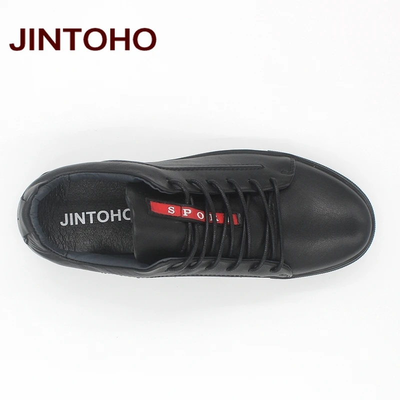 JINTOHO Men Genuine Leather Shoes Fashion Black Pure Male Casual Shose Designer Flats Mens Moccasins | Обувь