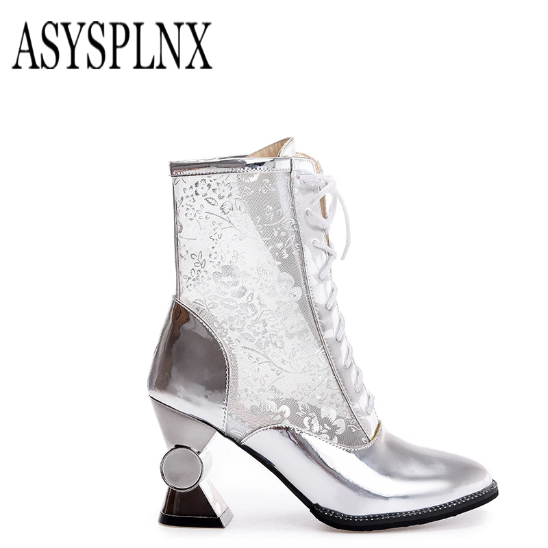 ASYSPLNX/2018 брендовая летняя модная обувь Летняя женская сетчатые Сандалии Высокий