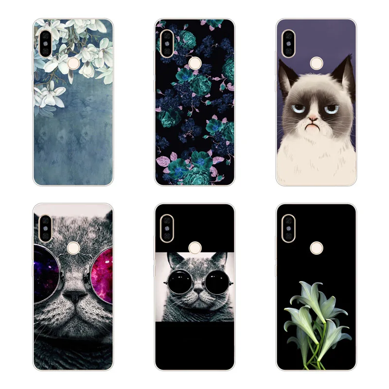 xiaomi redmi note 5 pro Case Silicon Popular flowers Painting Soft TPU Back Cover for Protect Phone cases shell |