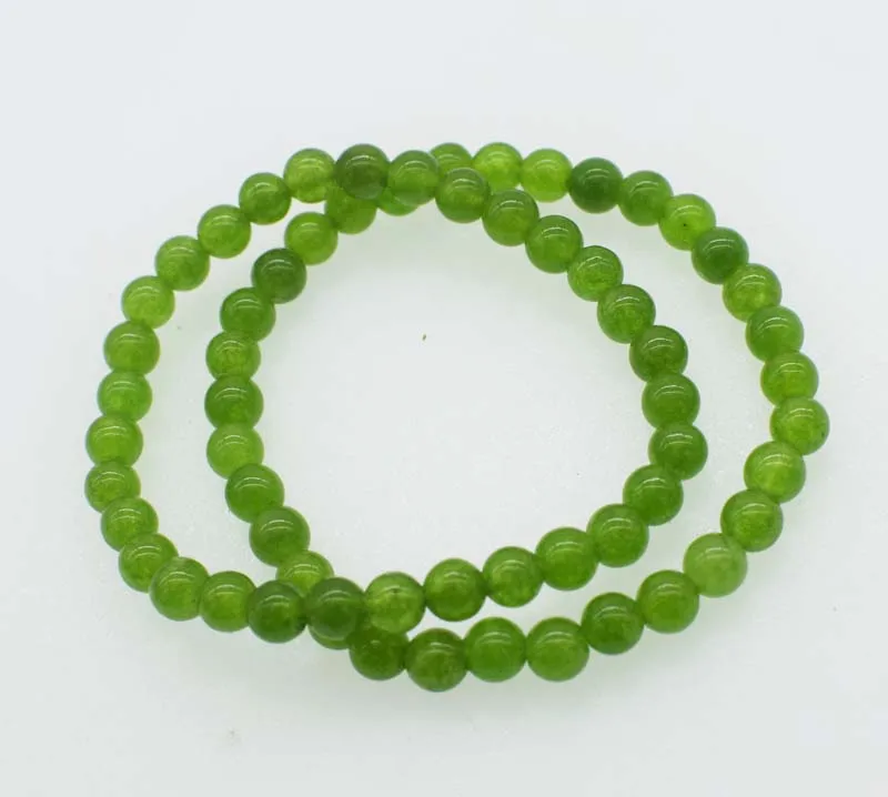 wow!green jades round 6mm bracelet 7.5inch wholesale beads FPPJ nature | Украшения и аксессуары