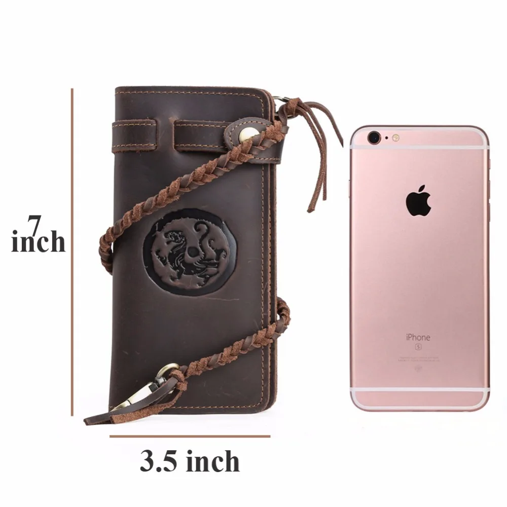 FOLGANDROS мужской кошелек ручной работы из натуральной кожи брендовый винтажный Crazy