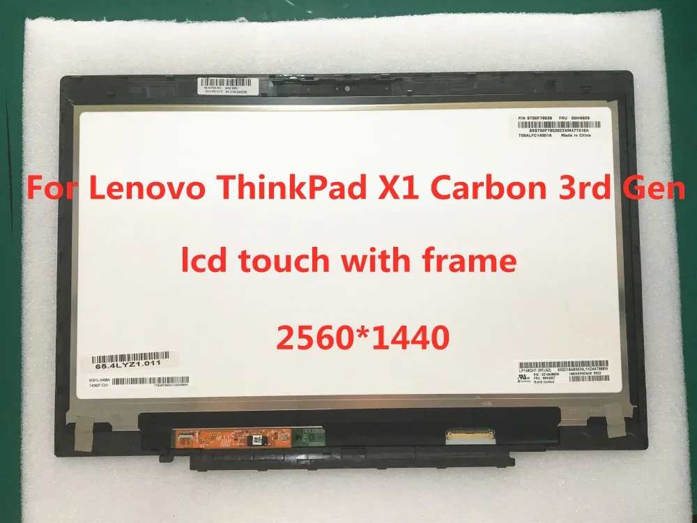 ЖК дисплей Дисплей Сенсорный экран планшета Ассамблеи LP140QH1 SPA2 для lenovo Thinkpad X1 Carbon