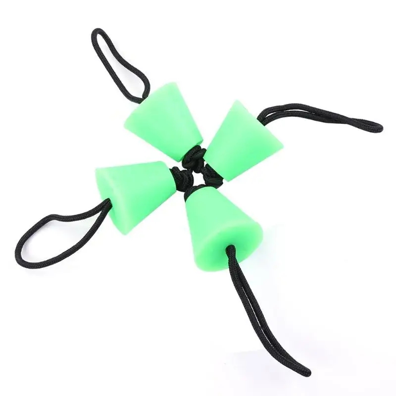 Green 4 шт. каяк Scupper Plug Scupper портативное каноэ резиновое эластичное сливное отверстие пробки w/тяговое кольцо - Цвет: Green
